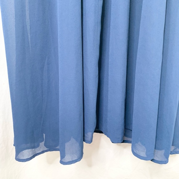 Lulus NWT Passionate Promise Navy Blue Lace Strap V Neck Maxi Dress Size Medium - Picture 8 of 11